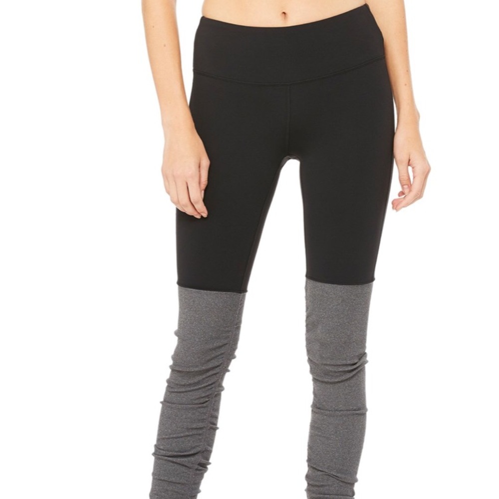 ALO Yoga GODDESS LEGGING - Black/Stormy Heather